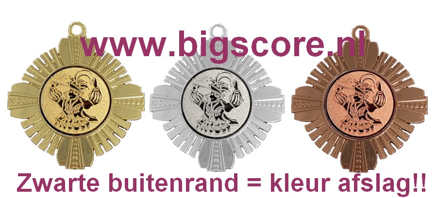 M 654 Carnaval Medaille Goud-Zilver-Brons